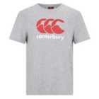Canterbury Logo T-shirt (large, Grey/Red/White)