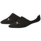 Puma Invisible Footie Socks (2 Pairs) (black, 9-11)