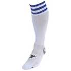 Precision 3 Stripe Pro Football Socks Junior (j12-2, White/Royal)