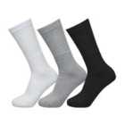 Exceptio Multi Sport Crew Socks (3 Pairs) (black/Grey/White, 8-12)