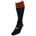 Precision 3 Stripe Pro Football Socks Junior (3-6, Black/Tangerine)