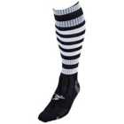 Precision Hooped Pro Football Socks Adult (7-11, Black/White)