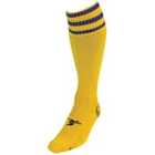 Precision 3 Stripe Pro Football Socks Junior (3-6, Yellow/Royal)