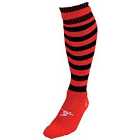 Precision Hooped Pro Football Socks Junior (red/Black, 3-6)