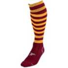 Precision Hooped Pro Football Socks Adult (7-11, Maroon/Amber)