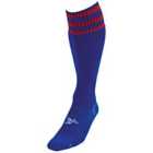 Precision 3 Stripe Pro Football Socks Adult (7-11, Royal/Red)