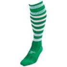 Precision Hooped Pro Football Socks Junior (green/White, 3-6)
