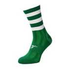 Precision Pro Hooped GAA Mid Socks Junior (3-6, Green/White)