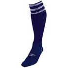 Precision 3 Stripe Pro Football Socks Junior (3-6, Navy/White)