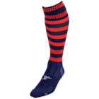 Precision Hooped Pro Football Socks Adult (7-11, Navy/Red)