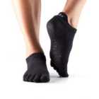 Toesox Low Rise Full Toe Socks (black, Small 3.5-5;5)
