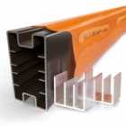 Alukap-SS Complete Post and Bracket Kit Brown - 3000mm