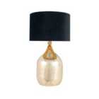 Champagne Gold Glass Dual Light Table lamp