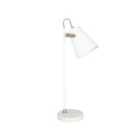 White and Brushed Brass Task Table Lamp