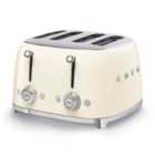 Smeg TSF03CRUK 50s Retro Style 4 Slot Toaster - Cream