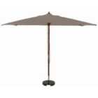 Sturdi Round 2.5m Wood Parasol (base not included) - Taupe