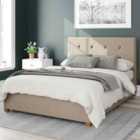 Aspire Presley Ottoman Bed, Eire Linen Natural Double