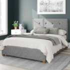 Aspire Presley Ottoman Bed, Eire Linen Grey Double
