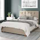 Aspire Hepburn Ottoman Storage Bed Eire Linen Natural Small Double