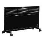 Etna Convector Radiator Heater with Adjustable Thermostat Safety Cut-Off - Black