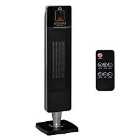 Etna Ceramic Tower Heater with Remote Control. 8h Timer and Oscillation - Black