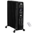 Etna Oil Filled 11 Pipe 2720W Radiator Space Heater with 3 Heat Settings & Remote Control - Black