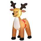 Bon Noel 1.8m Christmas Inflatable Reindeer with Belt Built-in LED Light for Party