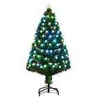 Bon Noel 4Ft Prelit Artificial Christmas Tree with Fibre Optic LED Light