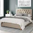 Aspire Olivier Ottoman Bed Eire Linen Natural Small Double