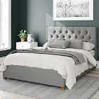 Aspire Olivier Ottoman Bed Eire Linen Grey Small Double