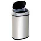 Homcom Sensor Dustbin Touchless Trash Can Automatic Stainless Steel 48L