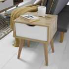 LPD Furniture Scandi Oak Lamp Table White
