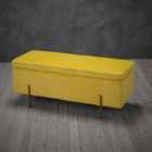 LPD Furniture Lola Storage Ottoman Mustard