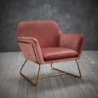 LPD Furniture Charles Armchair Vintage Pink
