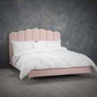 LPD Furniture Willow Double Bed Pink Velvet