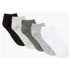 John Lewis Trainer Socks Multi 5 Pair, Size 4-8