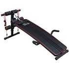 HOMCOM Sit Up Bench Core Ab Workout Adjustable Thigh Support Home Gym Black