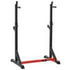 HOMCOM Barbell Rack Squat Dip Stand Weight Lifting Bench Press Home Gym