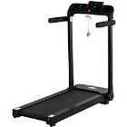 HOMCOM 600W Foldable Electric Treadmill With Safety Lock Led Screen Black