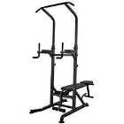 HOMCOM Adjustable&folded Dip Stands Multi-function Pull-ups Sit-ups Fitness Tools Gym Home