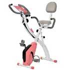 Homcom 2-in-1 Upright Exercise Bike Adjustable Resistance Fitness Pink