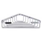 Showerdrape Clasico Stainless Steel Large Corner Basket