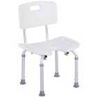 HOMCOM Adjustable Aluminum Shower Bath Stool Spa Chair