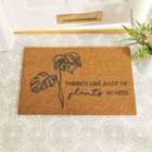 Home Is Where Your Plants Live Grey Doormat