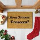 Merry Christmas! Prossecco Doormat