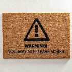 Sober Warning Doormat