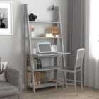 LPD Furniture Tiva Shelving Unit with Desk Grey