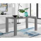 Furniture Box Pivero 6 Seater Grey High Gloss Modern Dining Table