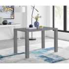 Furniture Box Pivero 4 Seater Grey Modern High Gloss Dining Table
