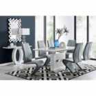 Furniture Box Arezzo Large Extending Dining Table And 6 x Grey Willow Chairs